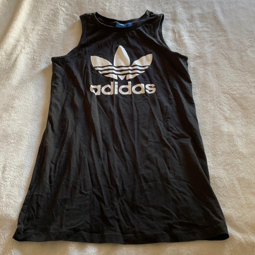 Adidas trefoil cotton tank dress